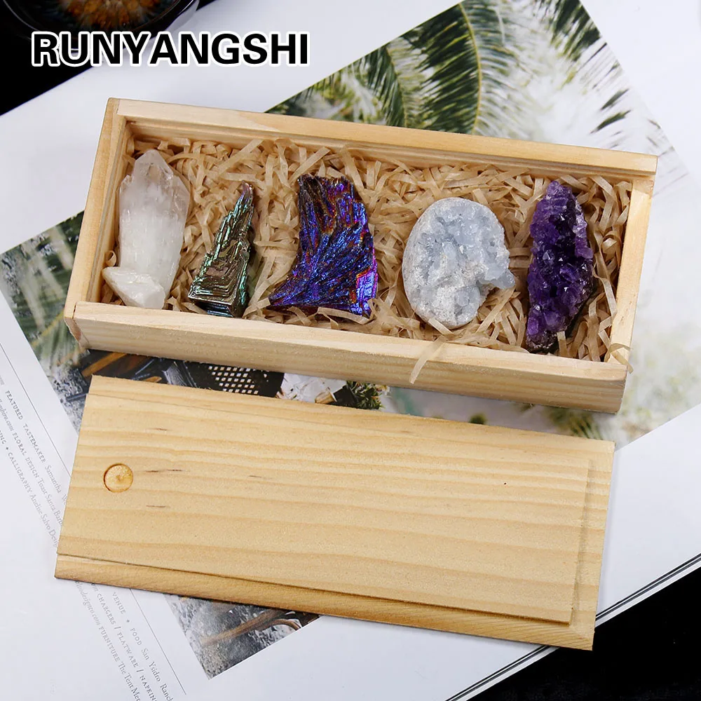 

Runyangshi 5 шт./компл. кластер, натуральные кристаллы, оригинальные минералы, Аметистовые кластеры, коллекционные подарки для украшения дома