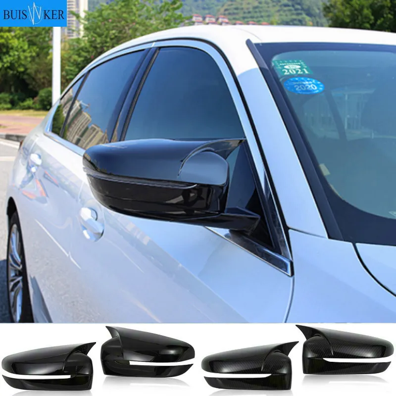 

2Pcs Car Rearview Mirror Cover Cap Side Mirrors Housing Covers For BMW 2020 new 3 Series 325li G28 G20