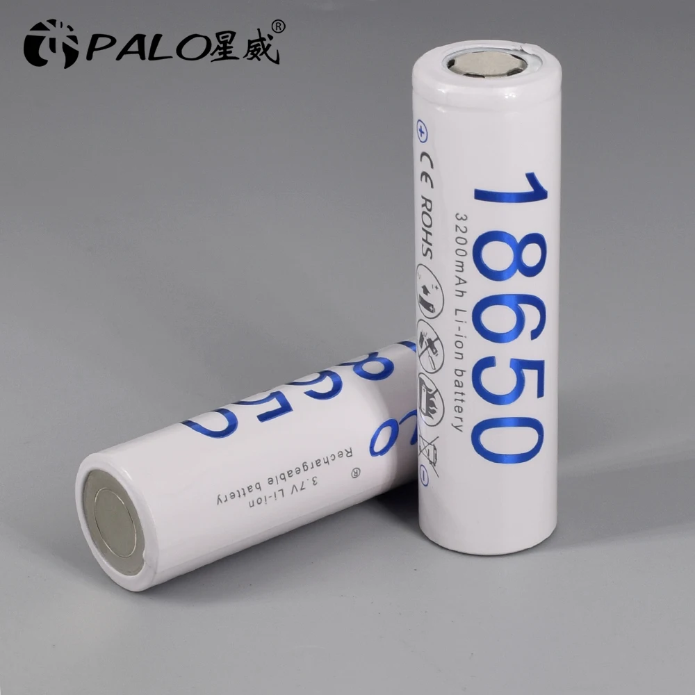PALO 100% New Original 18650 3200mAh battery 18650 3.7V Li-ion battery High power battery tools flashlight Lithium battery