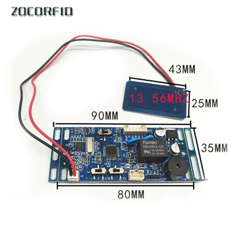 13.56MHZ S50 RFID Embedded Door Access Control RFID Proximity Door Access Control System Building intercom module