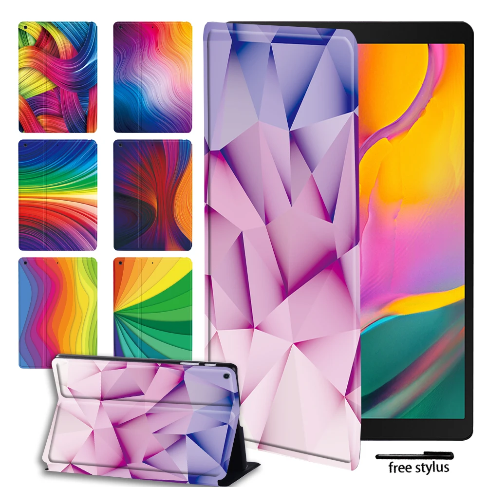 

PU Leather Stand Tablet Case for Samsung Galaxy Tab A 8.0 9.7 10.1 10.5/E 9.6"/S5e 10.5"/S6 Lite 10.4" Watercolor Print Pattern