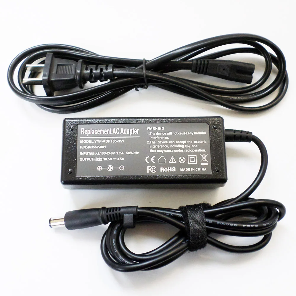 New Battery Charger Power Supply Cord For HP Pavilion dv4 1120us g60 nx6320 nx6325 nx6330 Notebook PC 18.5V 3.5A 65W AC Adapter