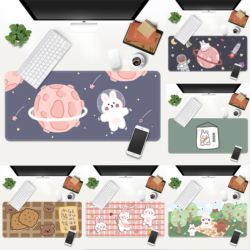 Alfombrilla de ratón supercreativa para niñas adolescentes, tapete de escritorio Kawaii para oficina, teclado de ordenador grande para dormitorio