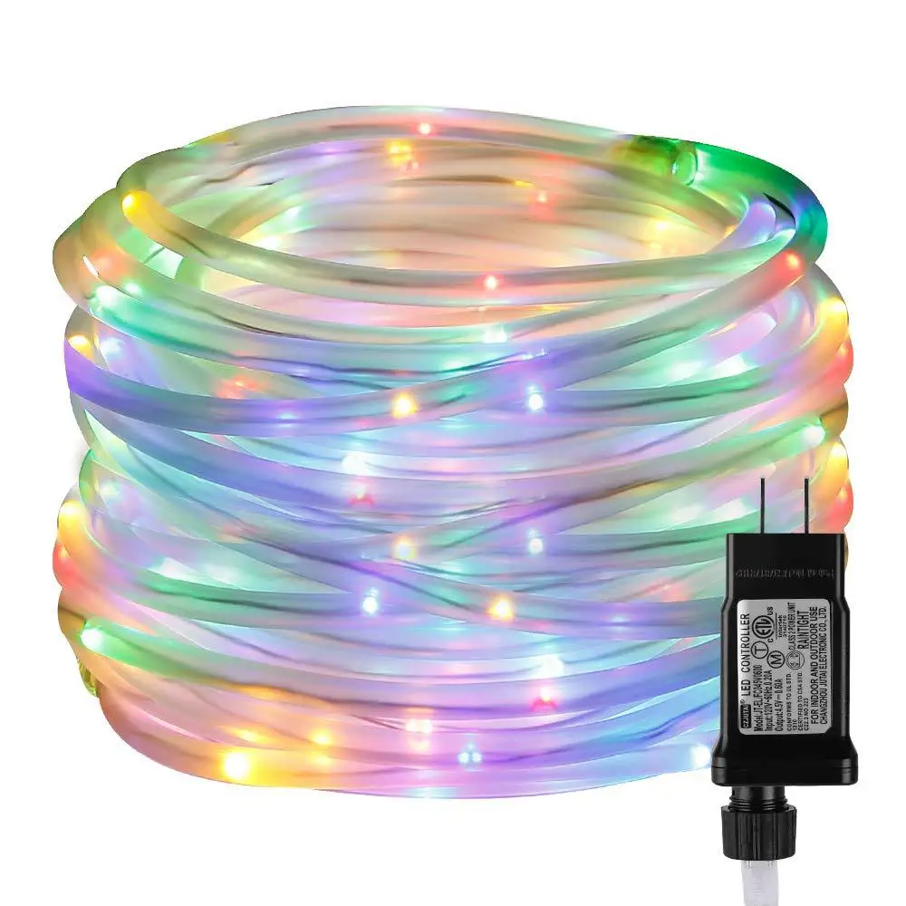 100/200/300 LED Rope String Lights Waterproof Copper Wire Tube Fairy Garland Christmas Light for Garden Yard Path Tree Decor