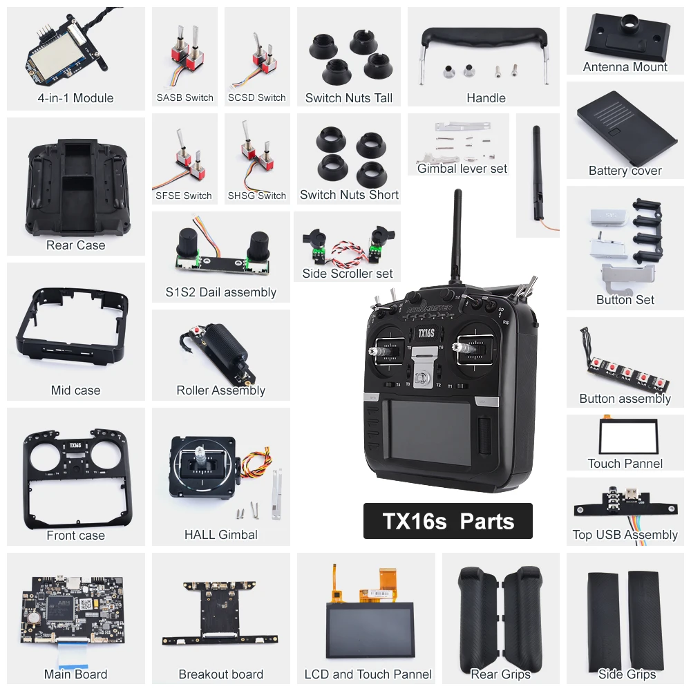 NEW RadioMaster TX16s S1/ S2 Panel Optional Upgrade set For RadioMaster TX16S