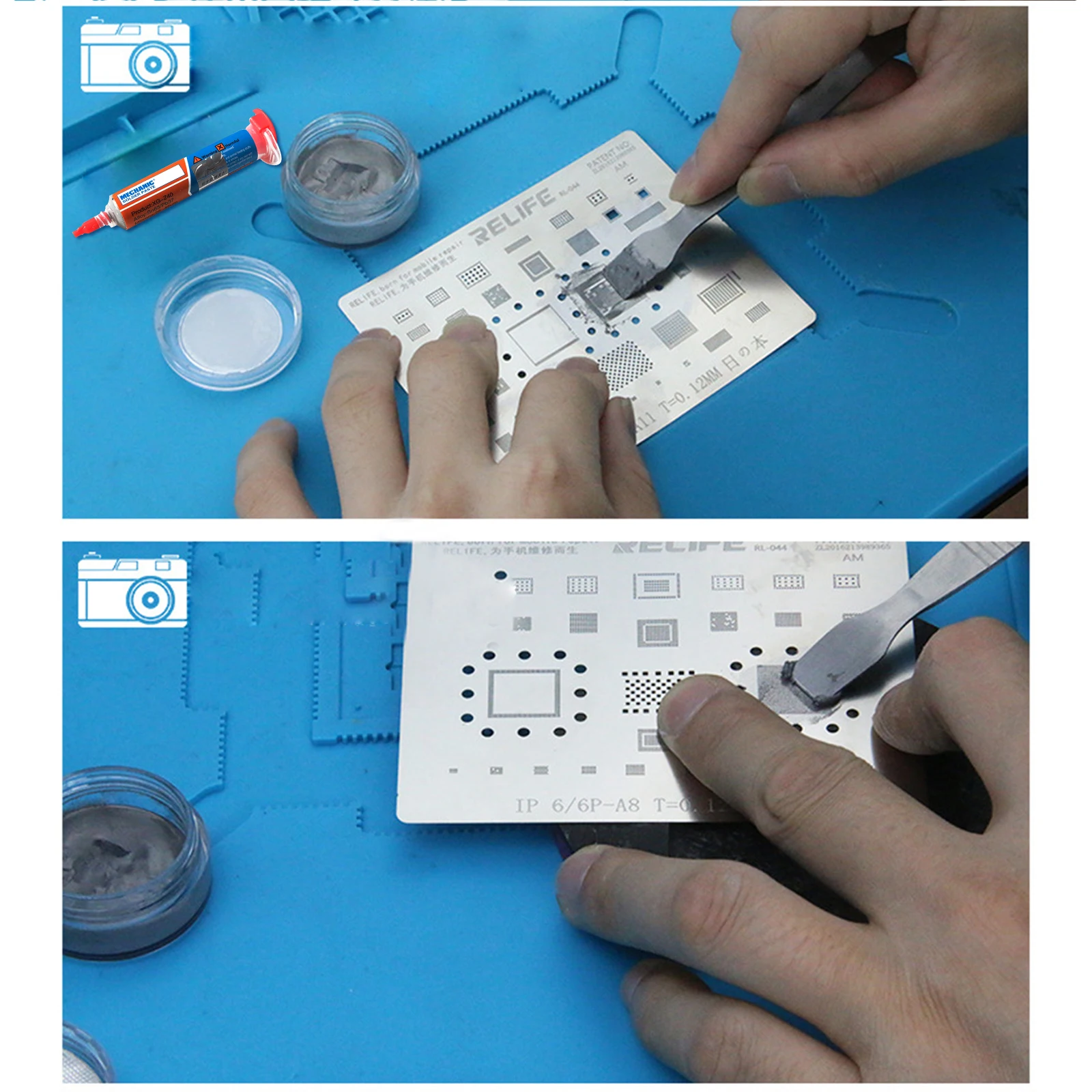 BGA Tin Solder Paste Leaded Syringe Liquid Flux Melting Point XG-Z40 Repair Stencil Welding Soldering Tool Welding Machine