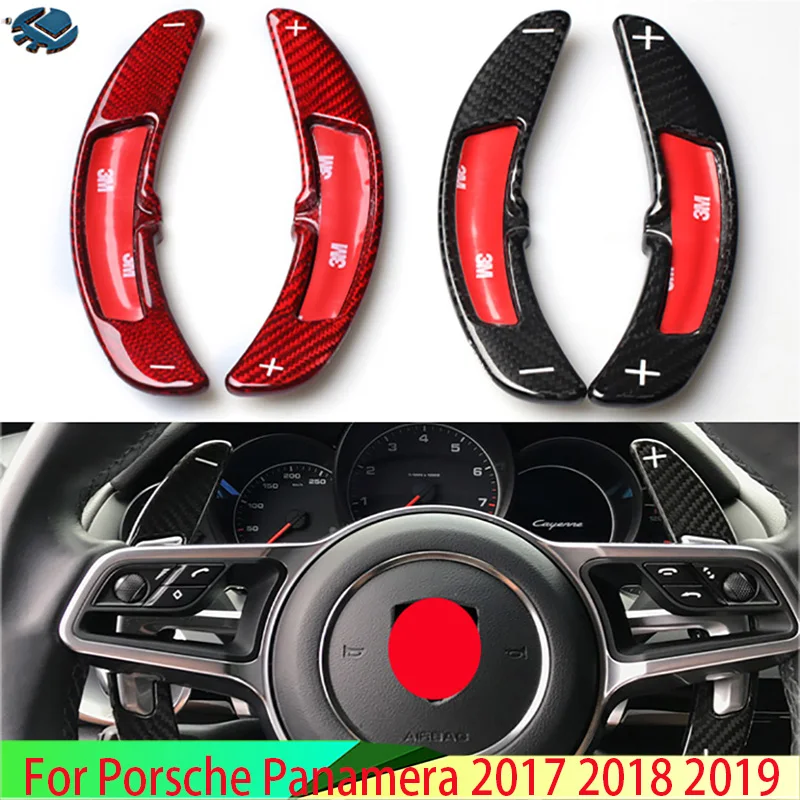 Carbon Fiber For Porsche Panamera 2017 2018 2019 Steering Wheel Shift Paddle Extension New Car Accessories