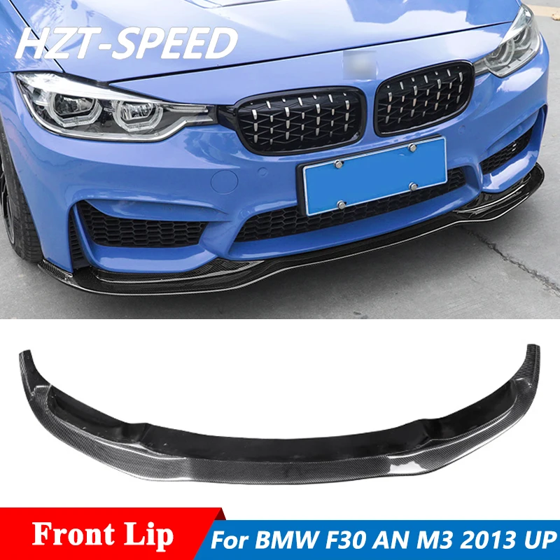 PSM Style Carbon Fiber Front Bumper Spoiler Lip For BMW 3 Series F30 F35 Modify AN M3 Body Kit 2013 Up