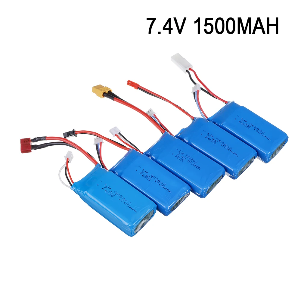 7.4V 1500mAh Lipo Battery For wltoys 144001 12428 12423 RC Toys car battery RC Boat Speedboat Battery KET/JST/T/XT60