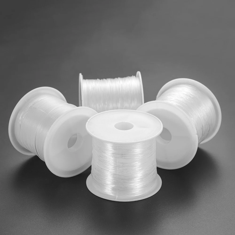 1PC 0.2-1mm Lenza per Perline Filo Trasparente Non-Elastico Stringa di Nylon Perline Cavo Filo Per Creazione di Gioielli Forniture All'ingrosso