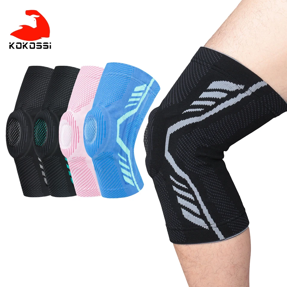 Kokossi 1Pcs Sports Knee Pads Silicone Material Outdoor Riding Fishing Running Protective Gear Training Equipment Accessories