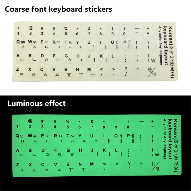 SR Standard Waterproof Korean 12 Kinds Keyboard Stickers Layout Button Letters Alphabet Computer 10-17” inch Laptop Accessories