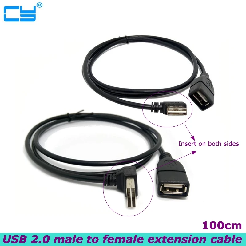 

1m 90 Degree Elbow USB Extension Cable Elbow USB2.0 Male to Female Extension Cable for Computer Mobile Phone Car Car Cable