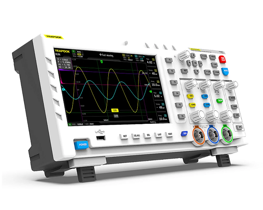 YEAPOOK ADS1014D Digital Oscilloscope 2 In 1 Signal Generator, 2 Channels, 100Mhz Bandwidth,1GSa/s Sampling Rate