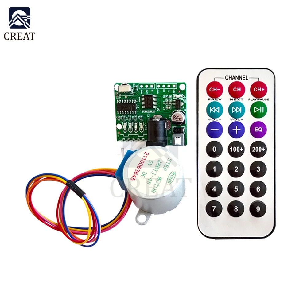 External remote control ULN2003 drive board 28BYJ48 five-wire four-phase stepper motor drive controler kit