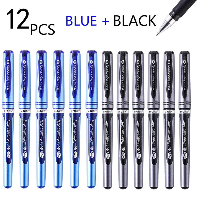 M&G 1.0mm Black Blue Gel Pens Chinese Ink Pens For Business Writing Office School Supplies AGP13604