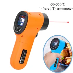 -50~550°C Non-Contact Thermometer -58~1022°F Infrared Pyrometer Laser-Point Industrial Thermometer Temperature Gun 40% Off