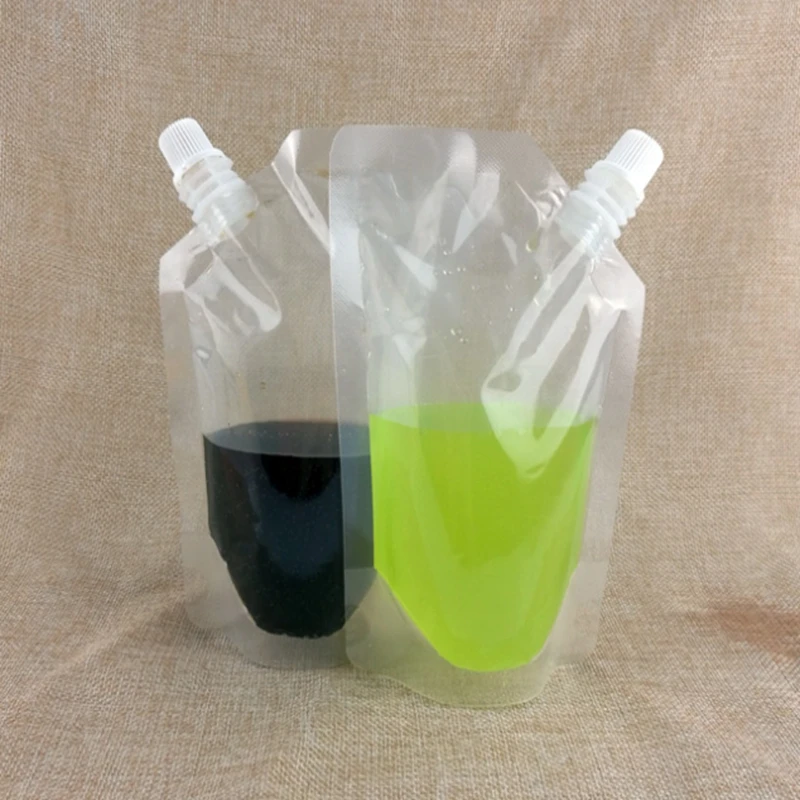 250ml 350ml 420ml 500ml 1000ml Empty Doypack Plastic Stand Up Spout Liquid Bag Pack Beverage Squeeze,Drink Pouch fruit juice bag