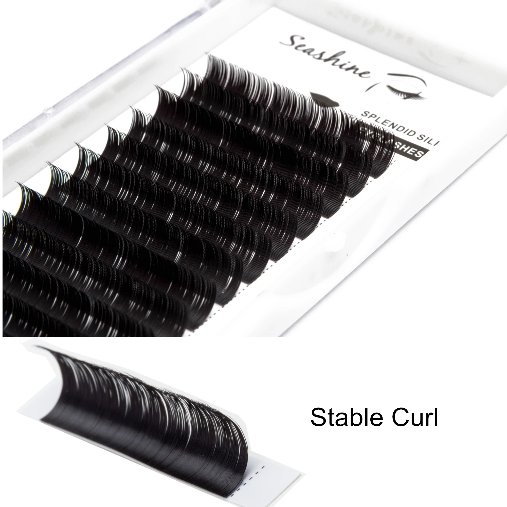 

Seashine Eyelash Extension Individual Curl B/C/D Eyelashes 0.03-0.25mm Thickness Eyelash Extension for Make Up Professionals