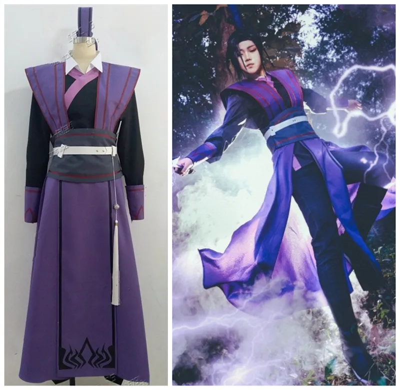 Fantasia de cosplay do anime mo dao zu shi, fantasia de jiang cheng adolescente ver grandmaster de cultivo desônico para mulheres, homens, roupas antigas