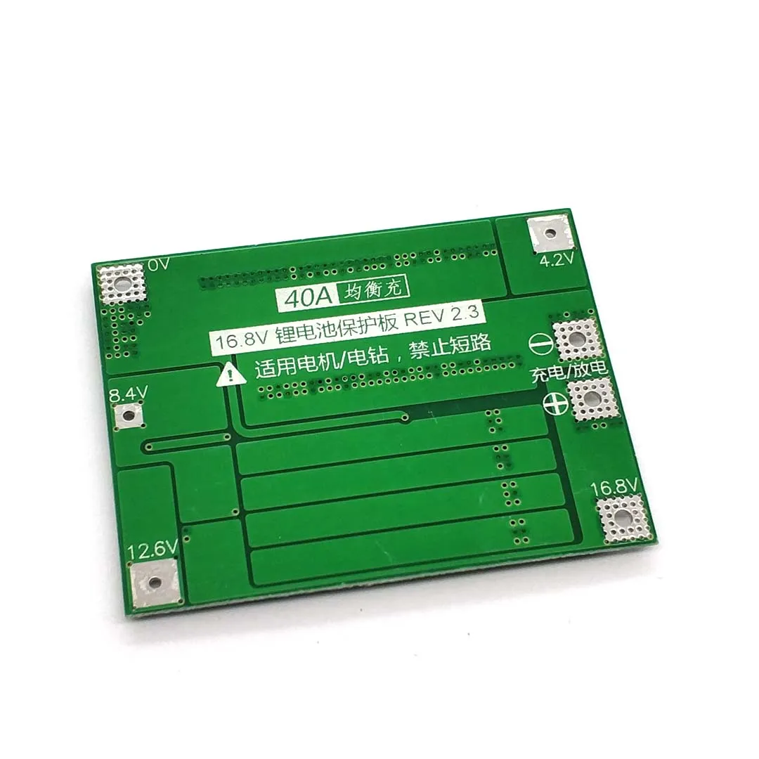 Литий-ионный аккумулятор 4S 40 А, зарядное устройство 18650, печатная плата Плата защиты BMS с балансировкой для дрели, 14,8 в, 16,8 в, модуль Lipo Cell