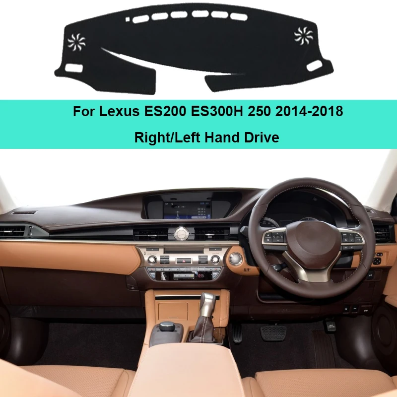 For Lexus ES200 ES300H ES250 2014 2015 2016 2017 2018 2 Layers Car Dashboard Cover Carpet Cape Rug Pad Carpet Dashmat Sun Shade