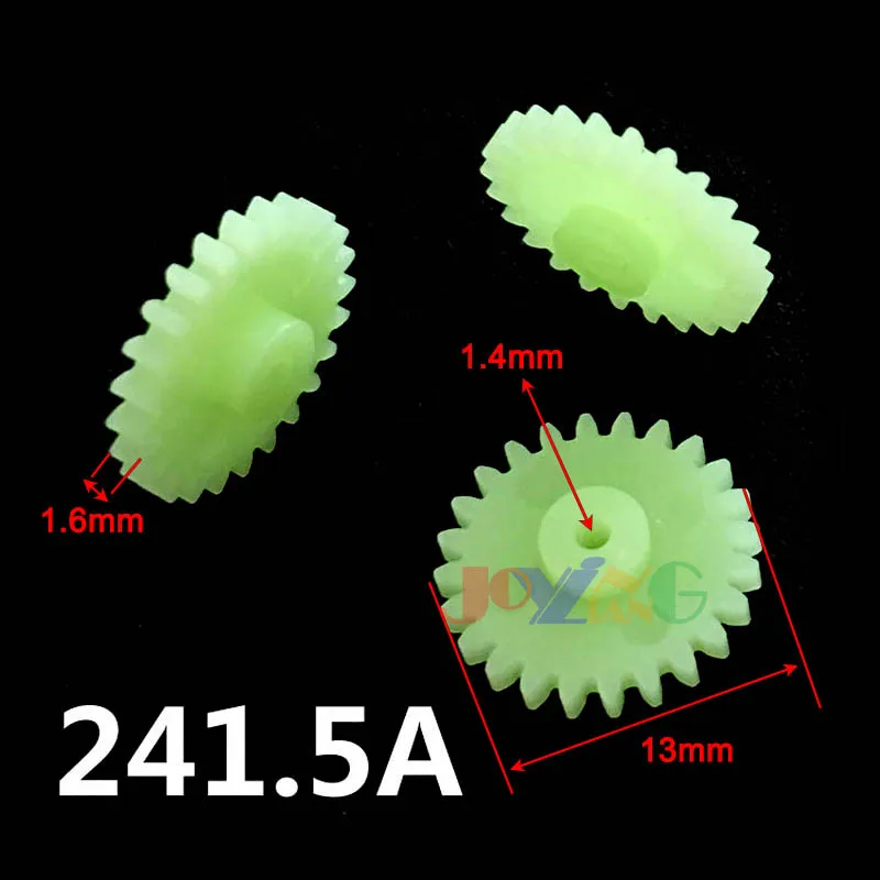 24 Teeth 0.5M Gear OD=13mm Hole=1.5mm/ 2mm/ 2.5mm Shaft Tight POM Plastic Pinion Toy Model Motor Parts 241.5A 242A 242.5A 242.5B