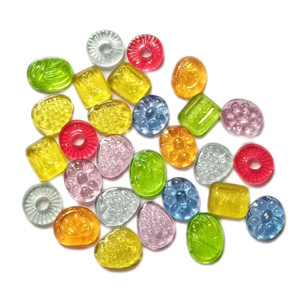 Resin Simulation Jelly Candy Flatback Cabochons Mini Flat Back For Phone Case Decor Embellishments Hair Bow Accessorie