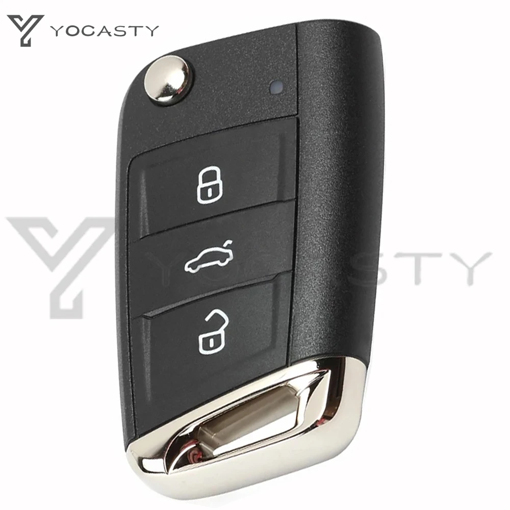 YOCASTY Remote Car Key 433MHz Megamos MQB Chip for VW Golf Mk7 Polo Tiguan Skoda Octavia Leon 2012-20175G6959752AB BB 6V0959752D