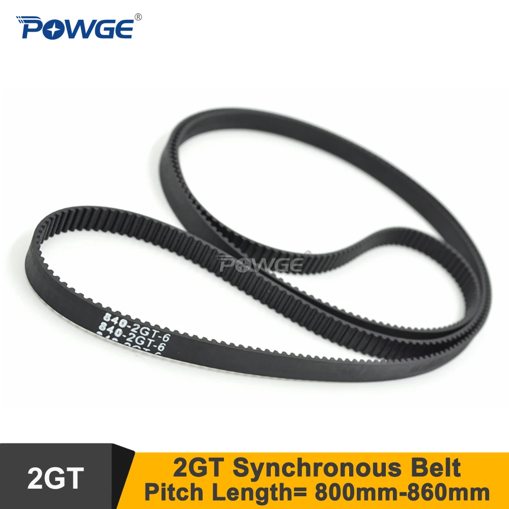 

POWGE PL=800 810 840 848 850 852 860 GT2 Timing Belt Width=6/9mm 2GT Closed-Loop Synchronous Belt 852-2GT 848-2G