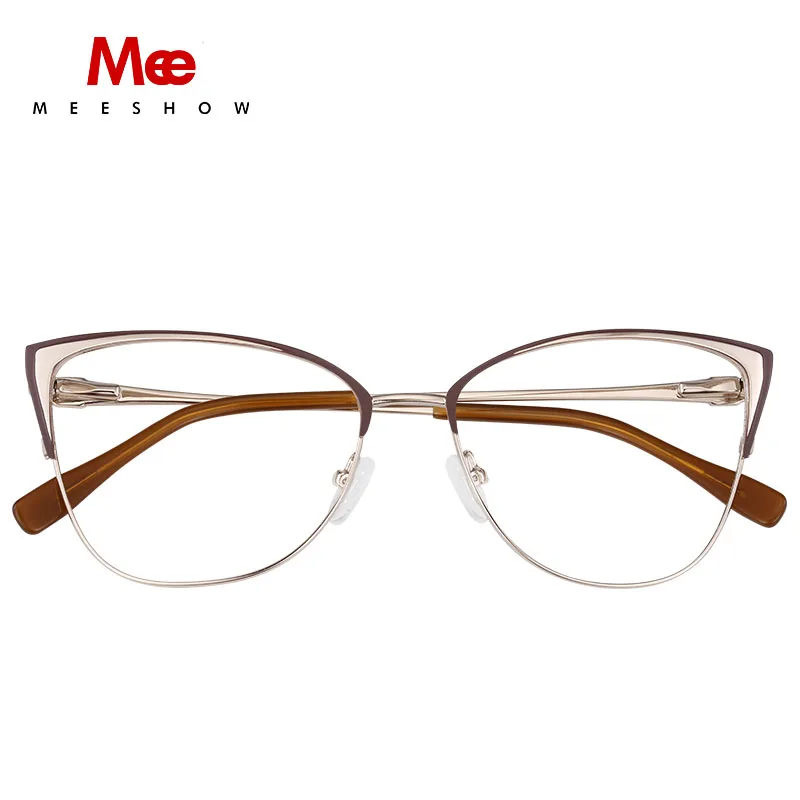 MEESHOW Brand Glasses Women Luxury Glasses Frame Ladies Cat Eyes Trending Eyewear Myopia Prescription Optical Eyeglasses 6915