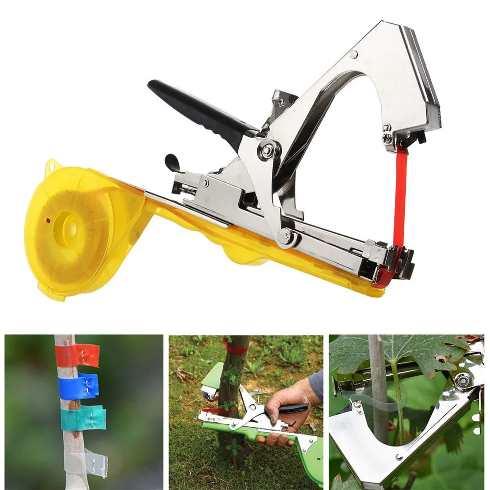 ALLSOME – Machine à attacher les plantes de jardin, Tapetool + 10 rouleaux de ruban adhésif pour les légumes, le raisin, la tomate, le concombre, le