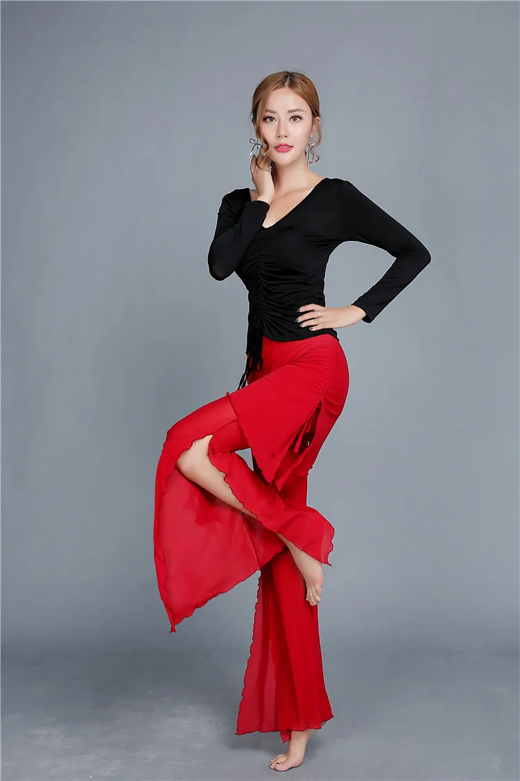 Modern Dancing Practice Suit Women Oriental Classical Dance Costumes Latin Bellydance Tops Pants Ladies Dancewear Training Suit