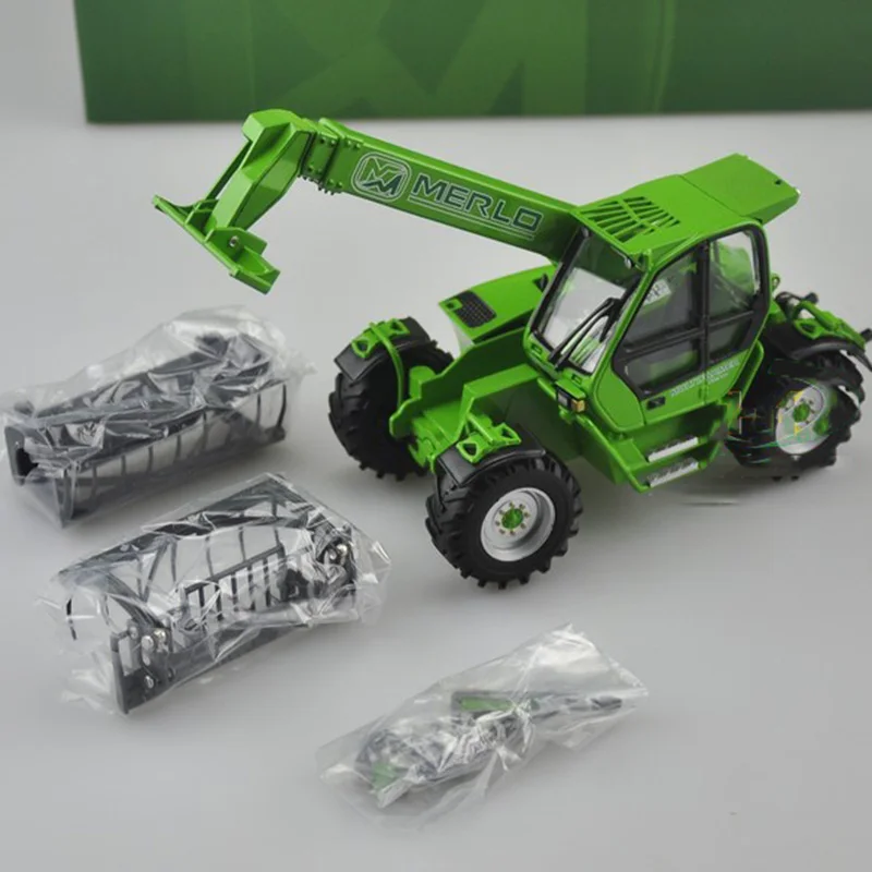 1/32 ROS MERLO MULTIFARMER Multi-function Forklift Model Engineering Vehicle Mechanical Kid Toy Collection Display Gift Souvenir