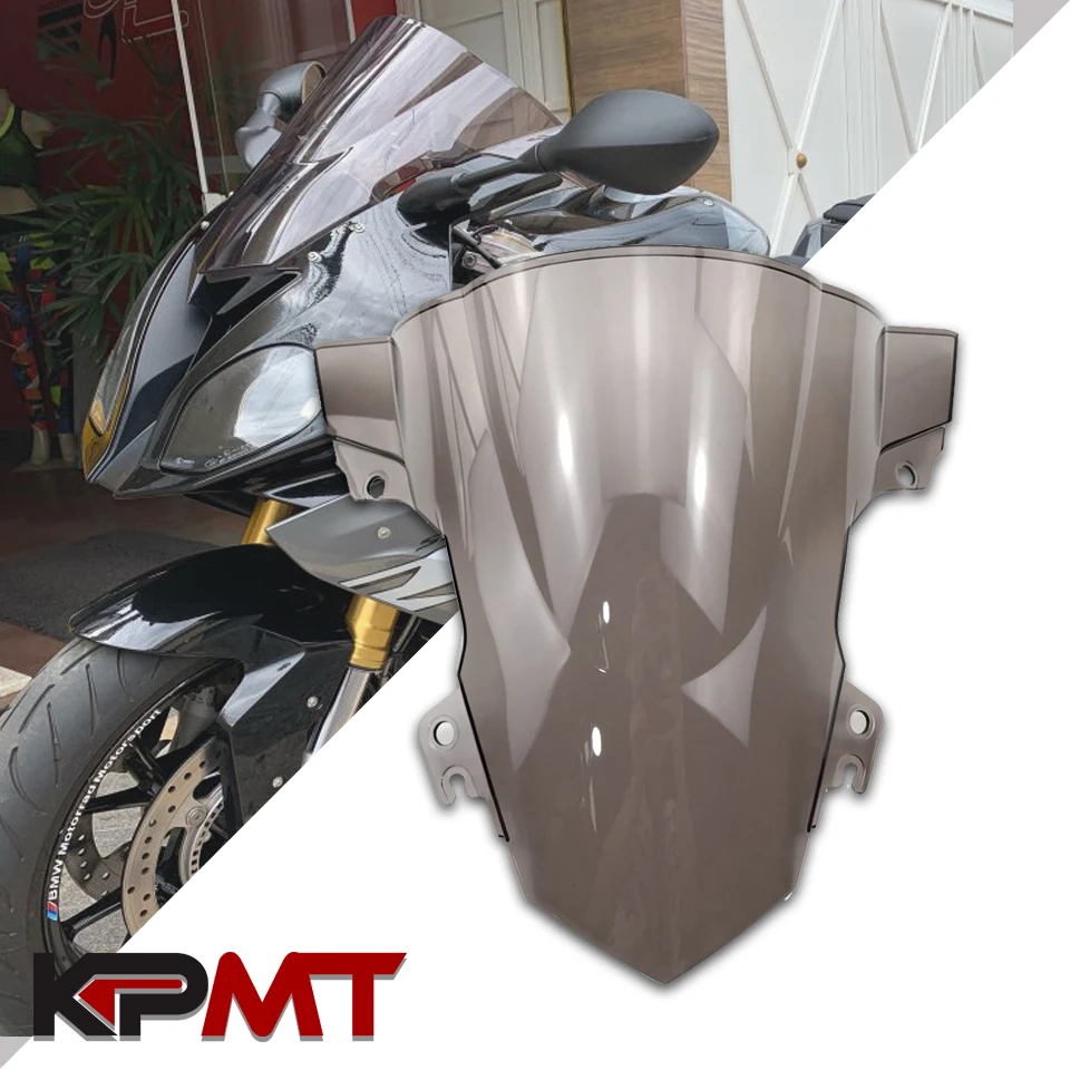 Black Windshield WindScreen Double Bubble S 1000 RR S 1000RR 15 16 17 18 1000RR For BMW S1000RR 2015 2016 2017 2018