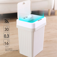 New Automatic Touchless Intelligent induction Motion Sensor Kitchen Trash Can Wide Opening Sensor Eco-friendly Waste Garbage Bin