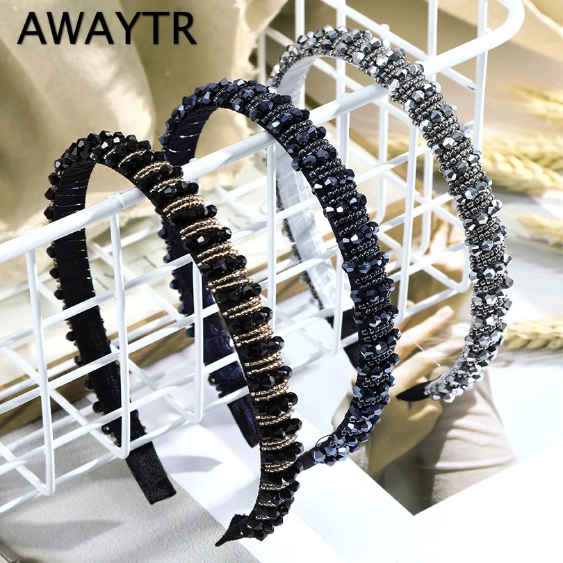 AWAYTR Autunno Inverno Nuovo Hairband per Le Donne Velluto Retrò Larga Torto Annodato Fascia Delle Ragazze Copricapi Accessori Dei Capelli di Modo