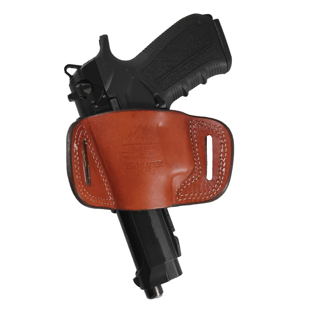 YT HOBBY For CZ P-10C Real Leather Two Slot Sport OWB Carry Fast Draw Handmade Pistol Firearm Gun Holster Pouch