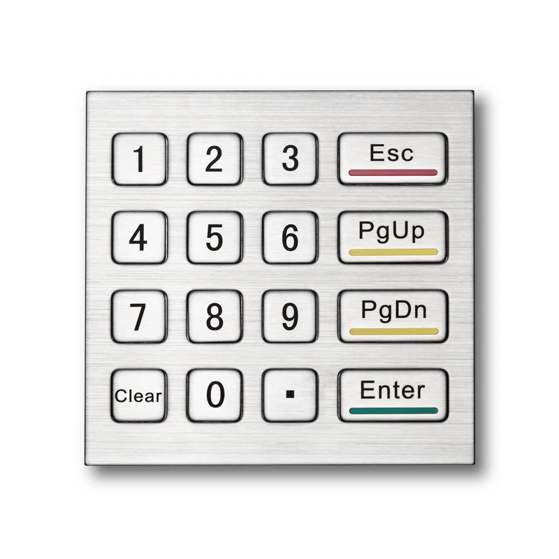 4x4 IP65 Waterproof Industrial Numeric Metal Keypad Stainless Steel Keyboard For Vending Machine