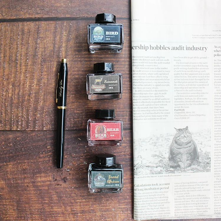 Wilderness Hunter Series Fountain Pen Ink Color Ink Sheen Glass Dip Pen Ink