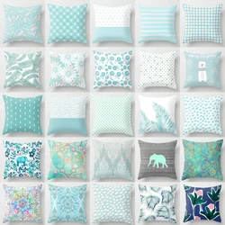 Super Hot Hipster Light Blue Green Mint Cushion Cases Modern Geometry Print Boho Decorative Pillowcase Sofa Couch Throw Pillows