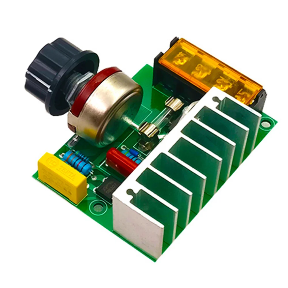 4000W AC 220V SCR Electric Voltage Regulator Motor Speed Controller Dimmers Dimming Speed With Fuse