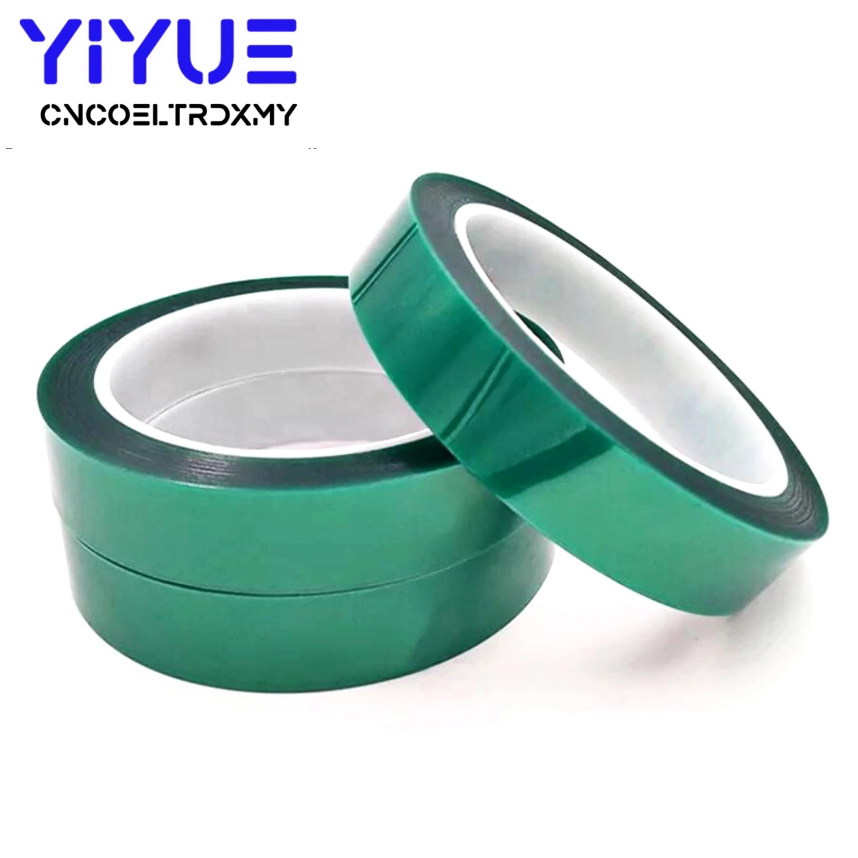 33M x 5/8/10/12/15/20/25MM Green High Temperature Resistant Tape Polyimide PET Tape For Electric Task/grills/powder coating