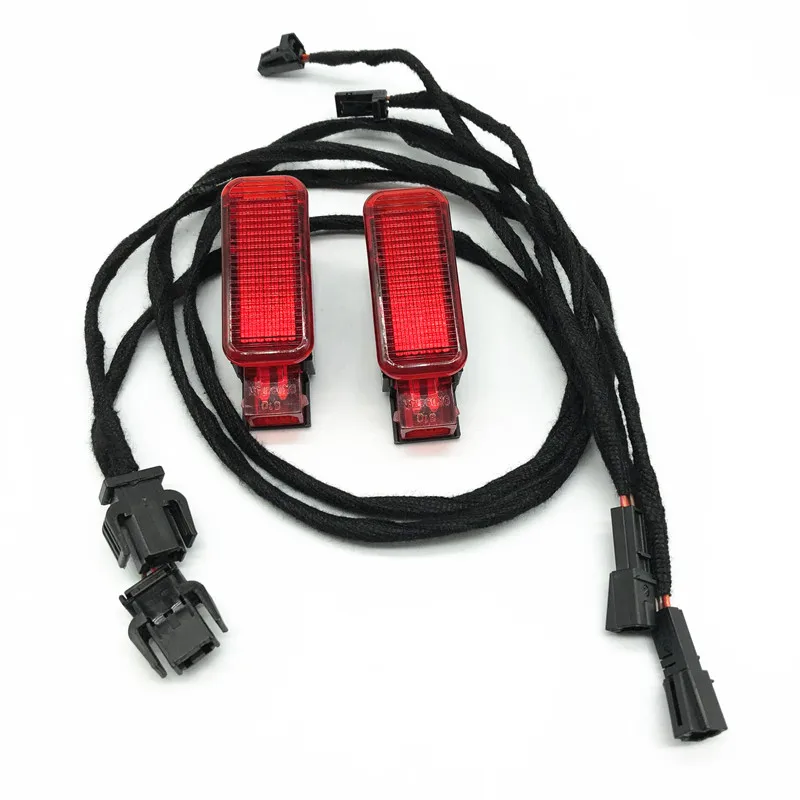 Car Door Light Red Door Warning Lights halogen Lamp Wiring harness For Audi A1 A2 A3 A4 B8 B9 A5 A6 C7 C8 A7 A8 Q3 Q5 Q7 TT RS