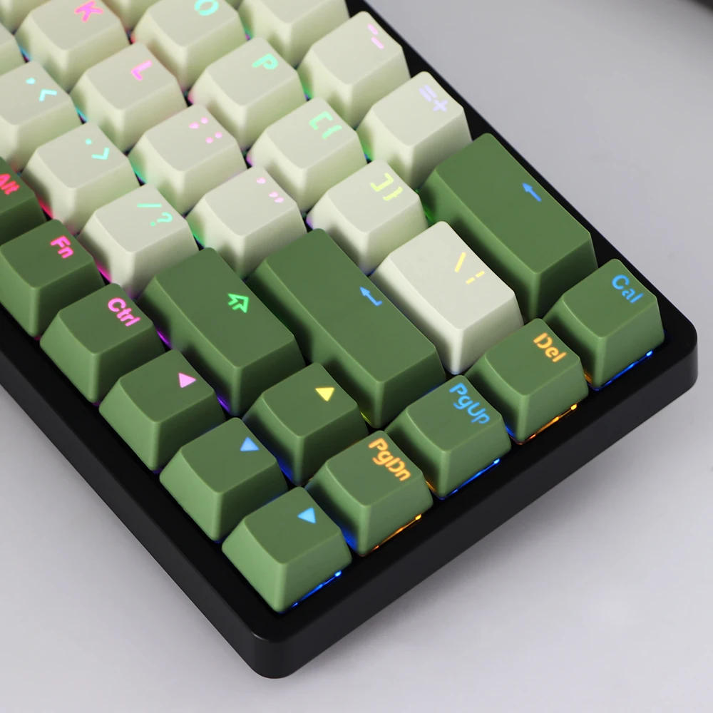 GMK-KEY Matcha green Keycap OEM Profile pbt Double shot Keycaps For MX Switches dz60 Anne Pro2 gk61 SK61 68 108 Key Cap iso Keys