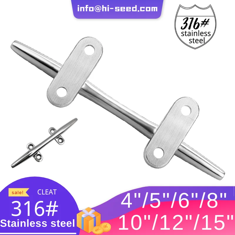 High Quality Soccer 316 Stainless Steel Pedal Boat Accessories Cleat With Great Price Brass Marine Mooring Cleat