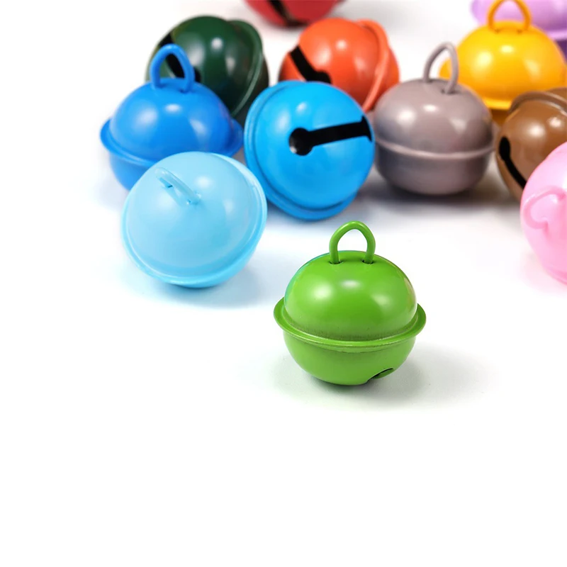 6pcs 22mm Colorful Metal Bell Christmas Bells Jingle Bell for Christmas Tree Decoration/Party Item/Crafts Handmaking Accessories