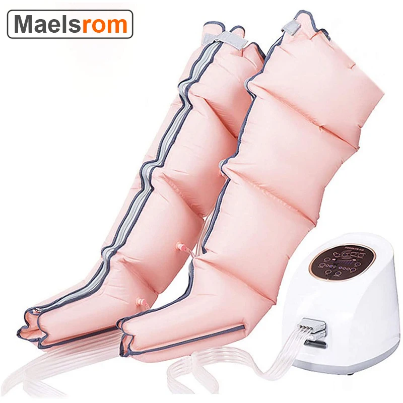 

Pink Color Air Compression Leg Massager For Circulation Relaxation Foot Calf Arm Waist With 4 Air Chambers 3Modes 10 Strengths