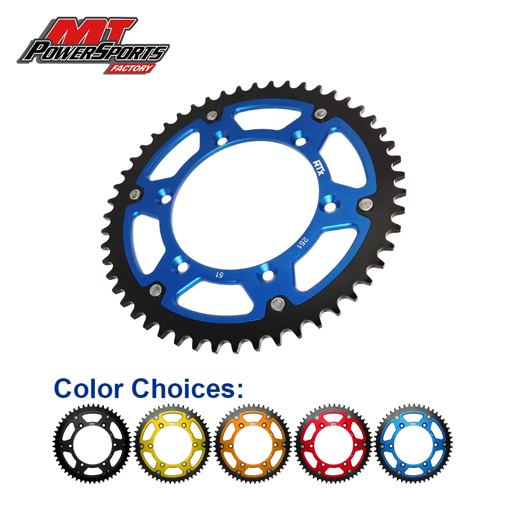 For Yamaha WR/YZ/YZF Honda XR Off Road Motorcycle Rear Race Chain Sprocket Of MTX Aluminium Alloy Modification Accessories