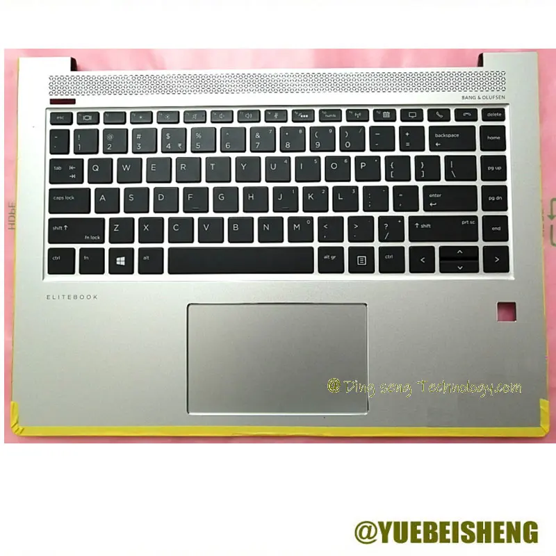 YUEBEISHENG                   New For HP Elitebook 1040 G4 Palmrest US keyboard upper cover Touchpad  FP hole 3CY0GKA01Y0